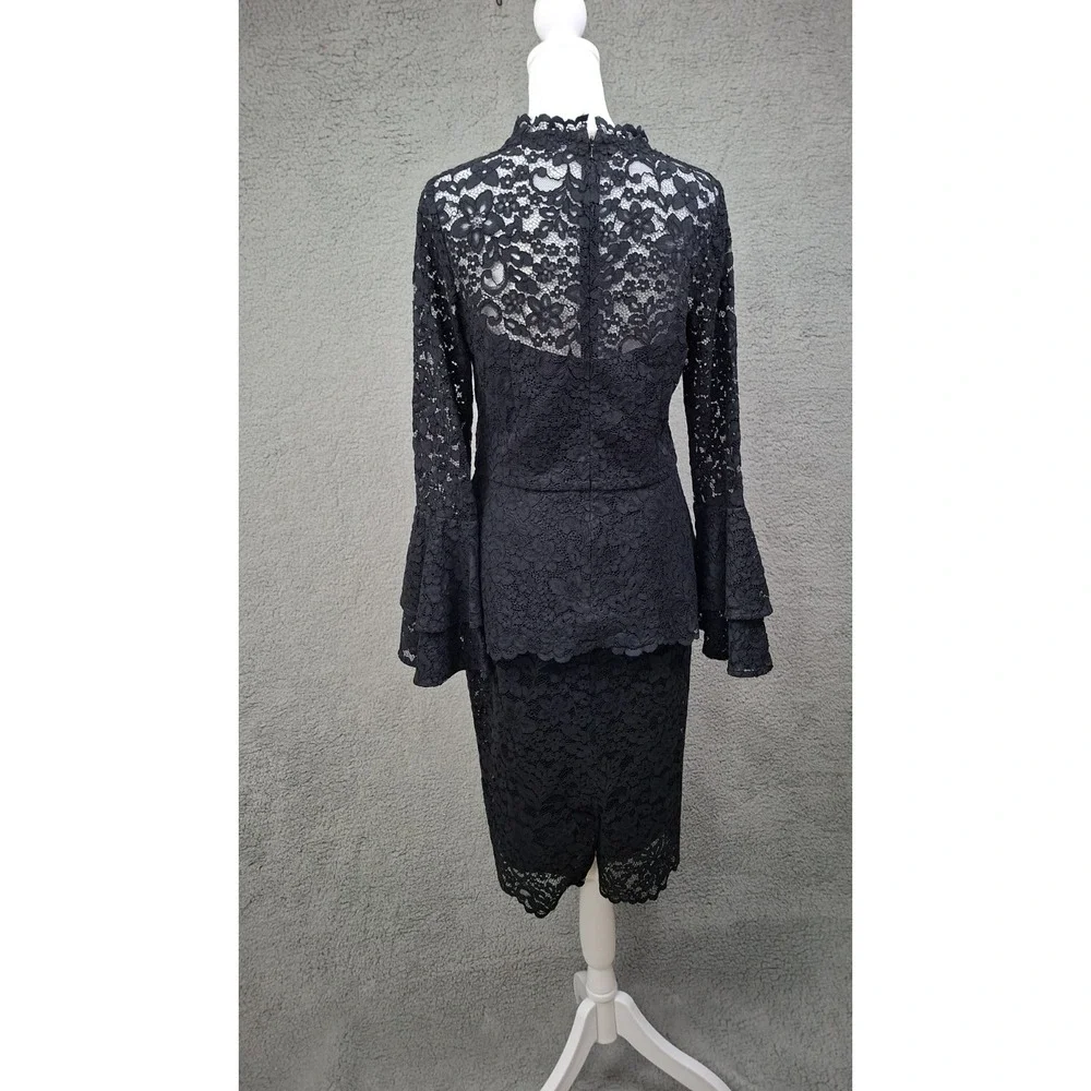 Teri Jon Rickie Freeman Size 6 Top Sz 4 Skirt 2 Piece Lace Whimsigoth Set